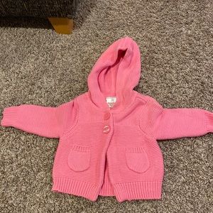 Hanna Anderson pink newborn sweater